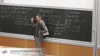 St&eacute;phane Lamy: The group of tame automorphisms - Lecture 1