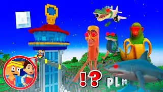 ITALIAN BRAINROT GIGANTES DESTRUYEN LA CASA DE LA PAW PATROL EN MINECRAFT 😱