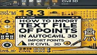 3.3 How to Import Text File of Points in AutoCAD Civil 3d | Import Points in Civil 3d