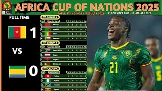 CAF Africa Cup Of Nations 2025 Table Standings Update Today & Results Afcon | Cameroon vs  Gabon