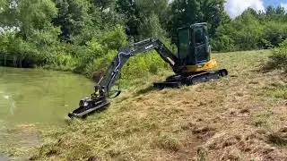 Mini-ex bushhogging