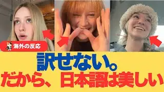 【海外の反応】難しいからじゃない。日本語が“訳せなくて”外国人が泣いた理由