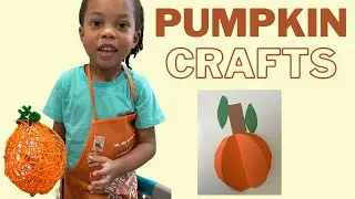 Kids Pumpkin Crafts | Easy Fall Crafts for Kids | Yarn Pumpkin