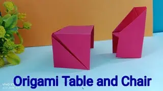How To Make Origami Table and Chair !!! Paper Furniture !!! Paper chair and Table !!! Bs Crafts