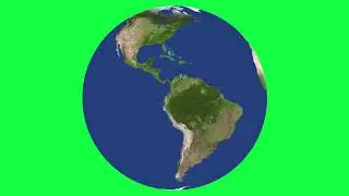 Spinning Earth Green Screen Logo Loop Chroma Animation