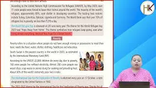 Ch 15 | HK | GK | Class 8 | Refugee Crisis and Poverty | For children