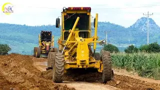 TECHNIQUE Driver DRESSER & KOMATSU Motor Grader & Road Roller Compactor Installation Foundation Road