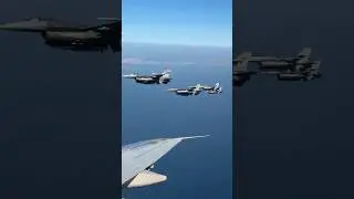 Trump's welcome by fighter jets in south korea #shorts #f16 #f35 #trump