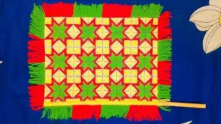 Plastic Canvas New pankha design / M shapes design/ pankha kaise banaye/ Plastic Canvas Hand Fan diy