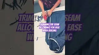 Trimming the seam allowance of a slipcover #sewingmadeeasy #sewing #homedecseing