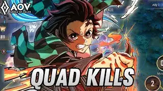 Yan/tanjiro pro gameplay | Quad kills - arena of valor