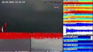 Merapi saat Awan Panas 5000 meter, Seismisitas bergejolak lebih dari 1 jam