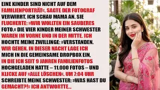 „Ihre Kinder sind nicht auf dem Familienfoto“, sagte der Fotograf verwirrt. Ich sah