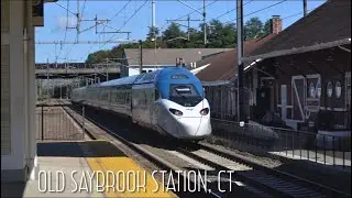 A Day of Trains at Old Saybrook Station in Connecticut (ft. NextGen Acela)