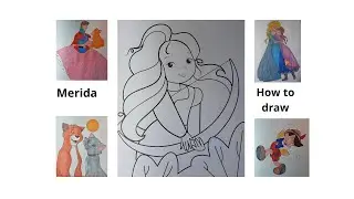 How to draw a Merida (in color) DIY Teach children to draw For kids and parents