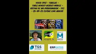 Video 3912 - Tabelas - table Windev webdev mobile - Rotina de um programador - 143 - 25-09-23