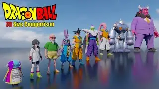 Dragon Ball Characters 3D Size Comparison