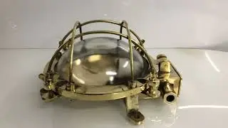 Brass Vintage Ship Replica Nautical Deck Lights &ndash; Ceiling or Wall Mount #nauticaldecor #antique