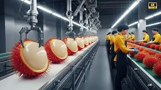 How Rambutan Is Processed in a Mega Factory: From Farm to Delicious Food (Unbelievable Process)