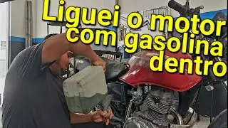 coloquei gasolina dentro do motor pra fazer limpeza