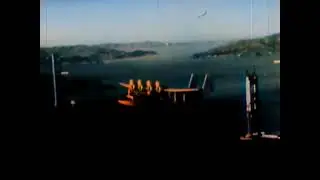 China Clipper flying over San Francisco, Alameda, and Oakland in 1935