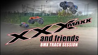 XMAXX Giant rc car session at BMX track