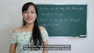 How To Say I Don't Speak Vietnamese Well, Please Pardon Me Before Making A Speech