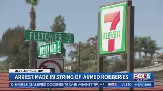 Arrest made in string of armed robberies
