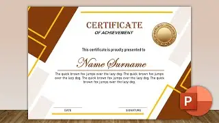 Как создать сертификат об успеваемости в PowerPoint