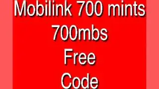 Mobilink jazz free 700 minutes & 700 mbs free code- free internet