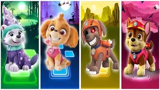 ❤️  Paw Patrol team Sky VS Zuma VS Chase Tiles Hop EDM Rush &hearts;️