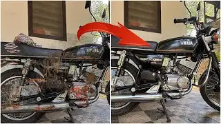 Yamaha rx100 restoration at home #yamaha #rx100 #yamaharx100 #vintagebike