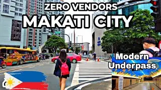 Lovely View of Ayala Ave, Makati City | Modern Underpass | Walking Tour Philippines