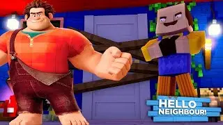 Minecraft Hello Neighbor - WRECK IT RALPH WANTS THE NEIGHBOR IN HIS VIDEO GAME