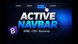 Responsive Navbar with Active Link Highlight | HTML, CSS & Bootstrap Tutorial #ResponsiveNavbar