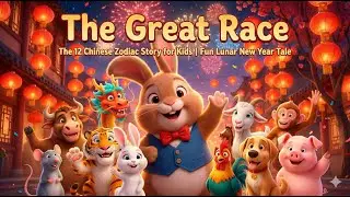 The Great Race | The 12 Chinese Zodiac Story for Kids | Fun Lunar New Year Tale