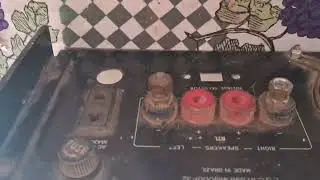 Amplificador Microl&oacute;gic M1400 detonado sem placas de potencia  