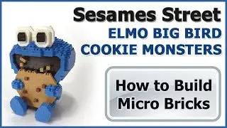 How to Build Mini Bricks Sesame Street COOKIE MONSTER  Blue instructions 7147A Specifications