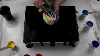 (483) 8 Color Split Cup Pour!! Fluid Acrylic Pouring Technique