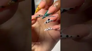 Animal Print Stilettos😍🦒🐊🐢#houstonnailtech #stilettonails #shorts