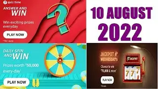 Amazon Wednesday Jackpot Quiz Answers Today | Amazon Quiz Today | 10 August 2022