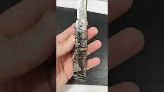 Custom Moto Knife from CNC Ideas Laser Engraving Exhibition Blade New Year 2025