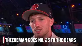 Dillon Thieneman’s thankful after going No. 25 to the Bears 🙌 | 2026 NFL Draft