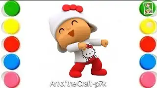 How to Draw Hello Kitty Pocoyo Dancing | Drawing, Painting & Coloring For Kids andToddlers_ Kids Art