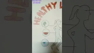 Healthy lifestyle drawing|How to draw Healthy lifestyle drawing|By Aishwarya