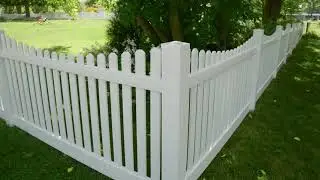 Vinyl White Spaced Scallop Fence