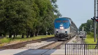 Amtrak 390 and 391 In Rantoul With a P42!
