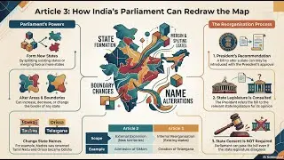 Article 3 of Indian Constitution Explained in Telugu | Formation of New States