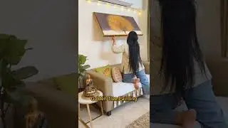 Golden Tree With Elements Of Gold Textures Wall Painting