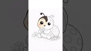 Satisfying Ladybug Coloring ASMR 🎨 | Kids Coloring#asmr#coloring#kids#satisfying#coloringasmr